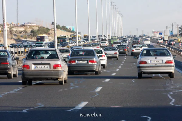 ترافیک سنگین در بعضی محورهای شریانی